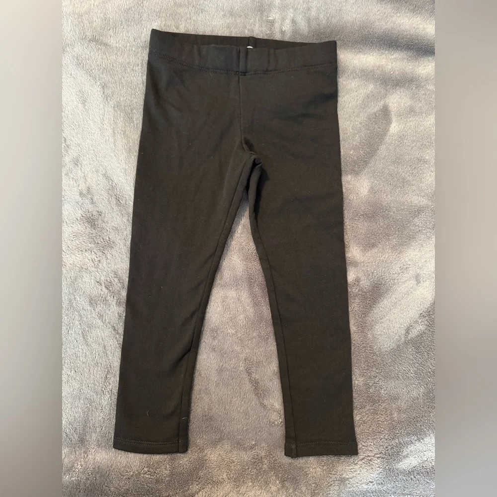 H&M Girls Black Leggings with Back Pockets 4T NWT